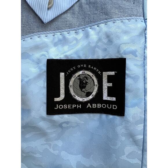 Joseph Abboud 2 Button Linen Blazer Men’s 48R Slim Fit Sport Coat Jacket Blue - Picture 8 of 8